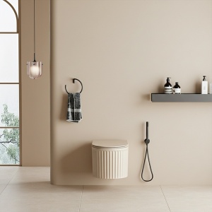 Vas WC suspendat Luma Cappuccino rimless si cu capac soft close - Img 12
