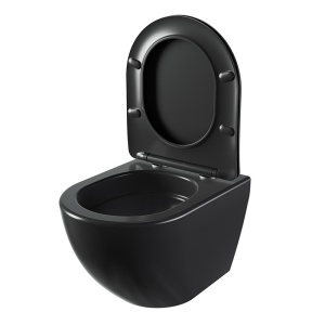 Vas WC suspendat Nero Black cu sistem tornado, rimless si capac cu softclose - Img 7