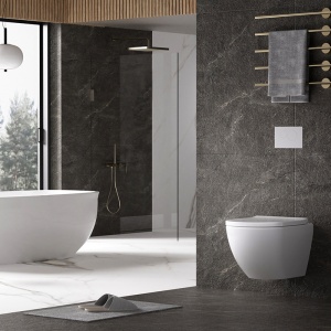 Vas WC suspendat Nero White cu sistem tornado, rimless si capac cu softclose - Img 3
