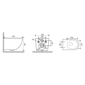 Vas WC suspendat Prima Tornado White TR-02, rimless cu capac din duroplast si inchidere softclose - Img 14