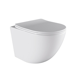 Vas WC suspendat Puro White 03, rimless cu capac din duroplast cu softclose