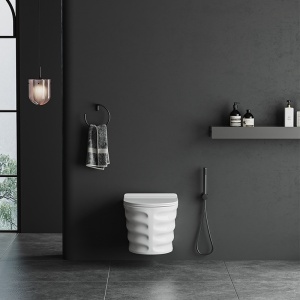 Vas wc suspendat Skal Tornado alb cu model si capac soft close - Img 2
