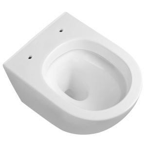 Vas WC suspendat Tornado Flow White Gloss rimless cu capac din duroplast si inchidere softclose - Img 8