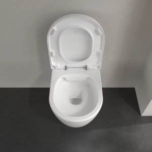 Vas WC suspendat Villeroy & Boch Avento DirectFlush rimless cu capac soft close alb alpin CeramicPlus - Img 8