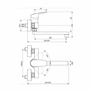 Baterie bucatarie Ideal Standard Ceraflex cu prindere in perete - Img 2