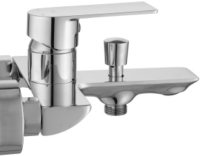 Baterie Cada REA URBAN CHROME, Montaj Pe Perete, 2 Functii De Curgere A Apei, Dus De Mana Inclus, Finisaj Crom - Img 2