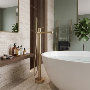 Baterie de pardoseala pentru cada Rea Grace Brush Gold - Img 5