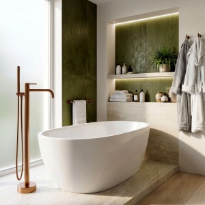 Baterie de podea Rea Clif Brush Copper - Img 2