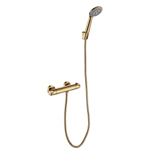 Baterie dus cu termostat si cu montaj pe perete, T201 Gold