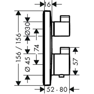 Baterie dus termostatata incastrata antracit matHansgrohe Ecostat - Img 2
