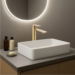 Baterie inalta pentru baie Veldman Livia Gold Brush - Img 2