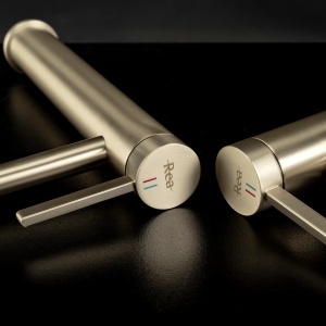 Baterie inalta pentru lavoar Rea Rivo Brush Gold - Img 8