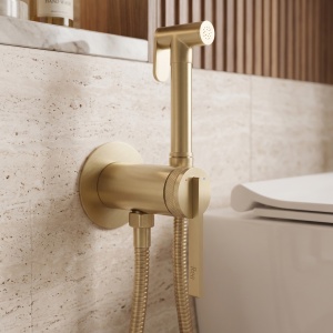 Baterie incastrata pentru bideu Rea Grace Brush Gold - Img 4