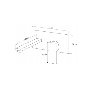 Baterie incastrata pentru lavoar,cu E-BOX inclus PRO FATTER,crom - Img 4