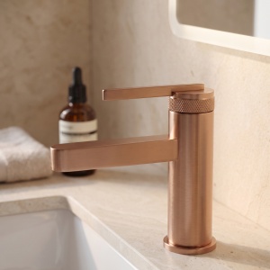 Baterie joasa pentru lavoar Rea Grace brush copper - Img 3