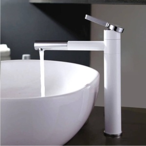 Baterie lavoar PRO ALTO High, Montaj pe chiuveta, Capat Ajustabil, inaltime 29.5cm, finisaj Alb - Img 6