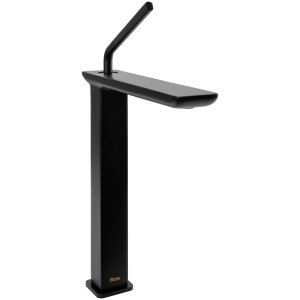 Baterie lavoar REA MODO Black, Montaj pe blat, inaltime 26.5 cm, finisaj Negru Mat