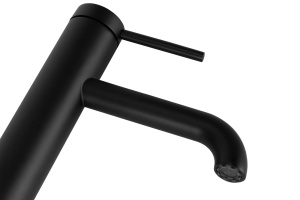 Baterie Lavoar REA SPOT BLACK LOW, Montaj Pe Blat, Capat Fix, Monocomanda, Inaltime 18 Cm, Negru - Img 5