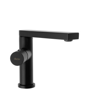 Baterie Lavoar REA TAP BLACK LOW, Montaj Pe Blat, Monocomanda, Inaltime 14.5 Cm, Negru Mat - Img 1