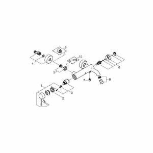 Baterie pentru Cada/Dus GROHE Essence New , Monocomanda, Culoare Crom - Img 3