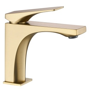 Baterie pentru lavoar baie Rea Joe Brush Gold low - Img 4