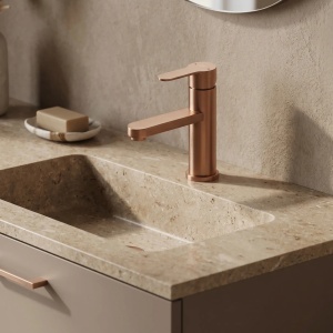 Baterie pentru lavoar Rea Arcos Brush Copper - Img 4