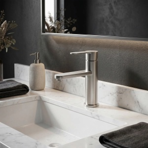 Baterie pentru lavoar Rea Arcos Brush Nickel - Img 2
