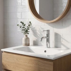 Baterie pentru lavoar Rea Venti Chrome Low - Img 3