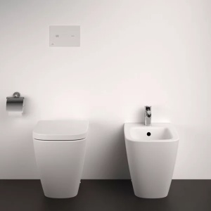 Bideu pe pardoseala Ideal Standard I.life B alb lucios BTW - Img 9