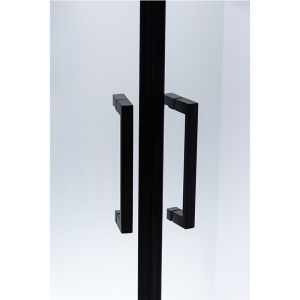 Cabina de dus cu rame negre sticla securizata si cadita inclusa BS01A/SXL01A 80 x 80 cm - Img 9