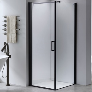 Cabina de dus cu sticla securizata rame negre ZES-BS04B 90 x 90 cm - Img 2