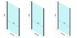 Cabina de dus cu usa batanta Rea Rapid Swing 100x80cm, Culoare Auriu - Img 7