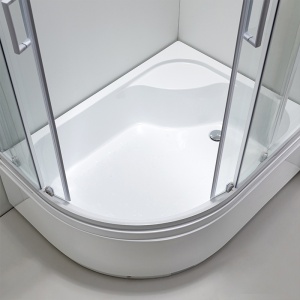 Cabina de dus din sticla securizata cu cadita de dus inalta montaj stanga Maja 115 x 85 cm - Img 10