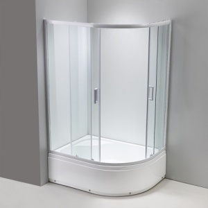 Cabina de dus din sticla securizata cu cadita de dus inalta montaj dreapta Maja 115 x 85 cm - Img 3