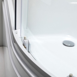 Cabina de dus din sticla securizata cu cadita de dus inalta montaj dreapta Maja 115 x 85 cm - Img 13