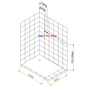 Cabina de dus dreptunghiulara cu hidromasaj si cadita inclusa montaj dreapta Alma 120 x 80 cm - Img 22
