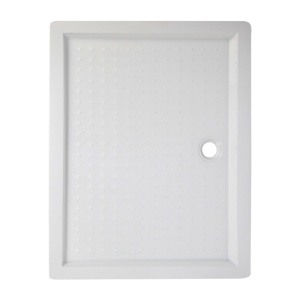 Cabina de dus dreptunghiulara cu rame negre si cadita alba KZ12B-SXL03C 100 x 80 cm - Img 3
