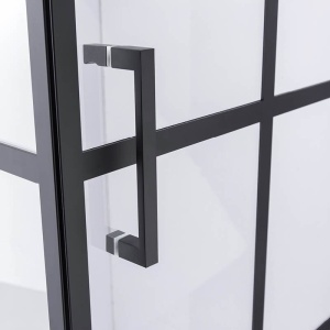 Cabina de dus dreptunghiulara cu rame negre si cadita neagra antialunecare BS10A-SXL02A 80 x 80 cm - Img 3