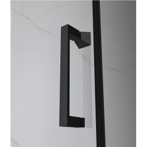 Cabina de dus dreptunghiulara din sticla securizata 6 mm cu rame negre KZ07C 120 x 90 cm - Img 16