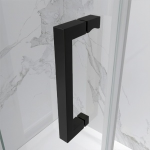 Cabina de dus dreptunghiulara din sticla securizata 8 mm si rame negre KZ22B 110 x 80 cm - Img 8