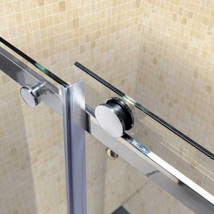 Cabina de dus dreptunghiulara din sticla securizata cu rame cromate si cadita alba inclusa KZ203C-SXL03E 120 x 80 cm - Img 6