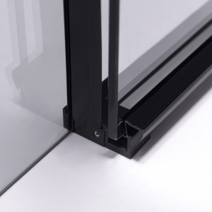 Cabina de dus dreptunghiulara din sticla securizata si rame negre Nova 120 x 80 cm - Img 16