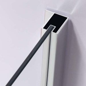 Cabina de dus KZ103B Dreptunghiulara 110x80xm, Crom+Cadita de dus SXL03B, Culoarea Negru - Img 11