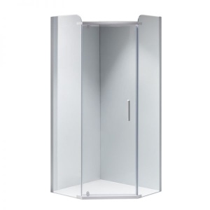 Cabina de dus KZ91B Pentagonala 90x90cm, Design Modern , Culoare Alb