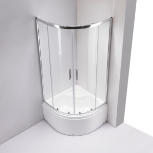 Cabina de dus MAJA, Dimensiune 80x80cm, Usi Glisante, Culoare Crom + Cada de dus inalta - Img 4