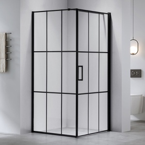 Cabina de dus patrata cu cadita de dus inclusa BS13A/SXL02A 80 x 80 cm negre - Img 3