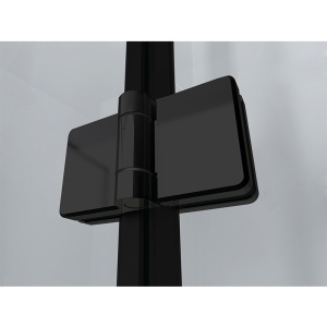 Cabina de dus patrata cu rame negre si cadita alba slim KZ08B-ST02A 80 x 80 cm - Img 7
