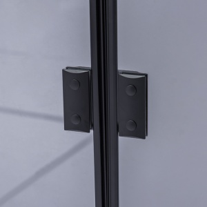 Cabina de dus patrata cu rame negre si cadita alba slim KZ1390A/ST02A 80 x 80 cm - Img 8