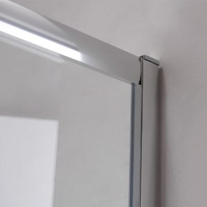 Cabina de dus patrata din sticla securizata 6 mm cu rame cromate KZ93C 100 x 100 cm - Img 9