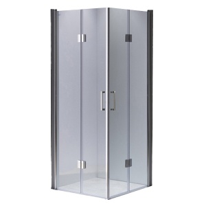 Cabina de dus patrata din sticla securizata 6 mm si rame cromate KZ1290B 90 x 90 cm
